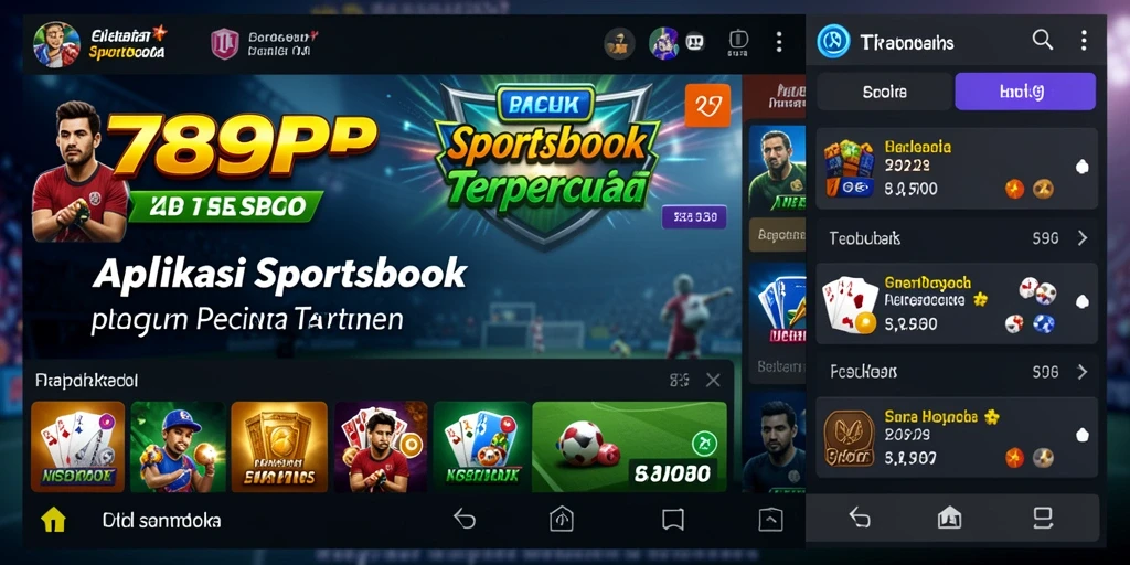 Tampilan antarmuka aplikasi 789RP dengan fitur sportsbook yang lengkap.