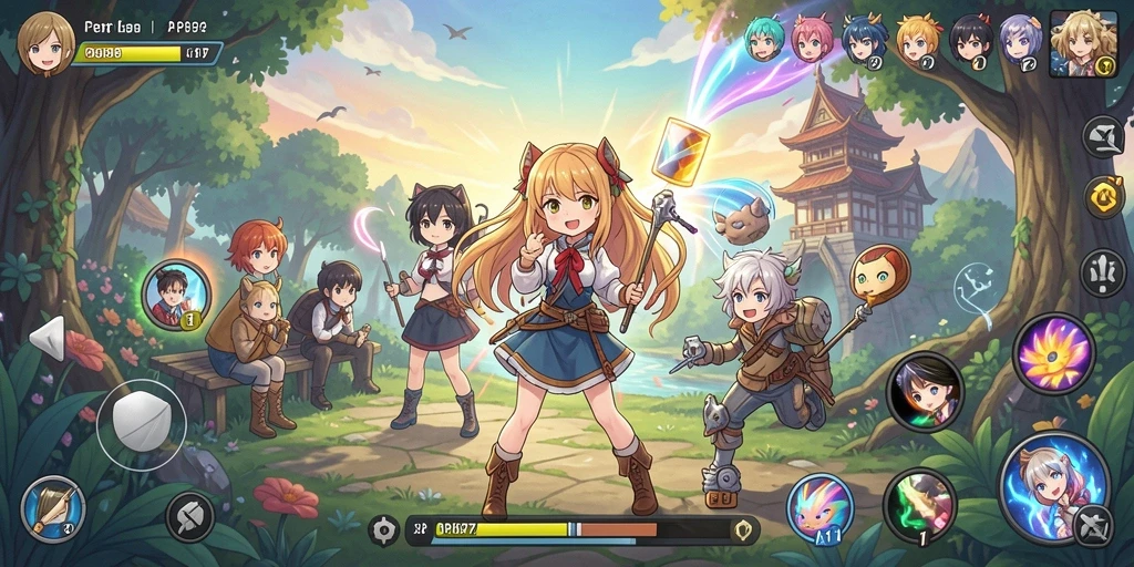 Tampilan menarik dari gameplay API77 yang penuh warna.