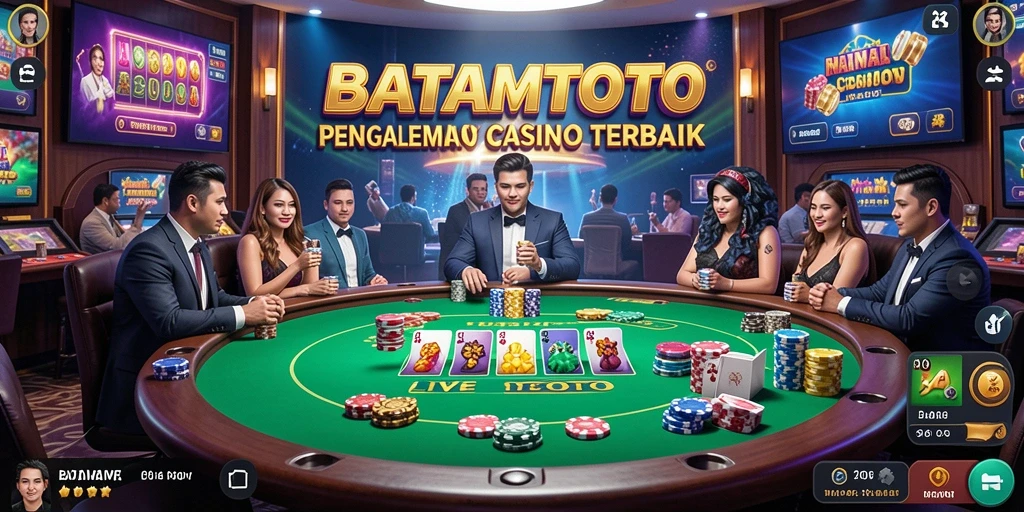 Tampilan gameplay Live Casino yang imersif dan interaktif di BATAMTOTO.