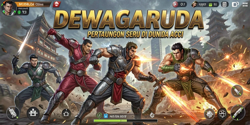 Screenshot DEWAGARUDA memperlihatkan aksi laga yang mendebarkan.
