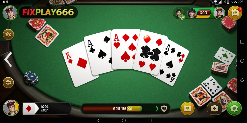 Tampilan gameplay FIXPLAY666 dengan suasana domino yang seru.
