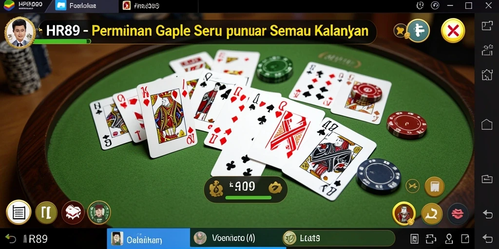 Tampilan gameplay Gaple yang seru dalam HR89.