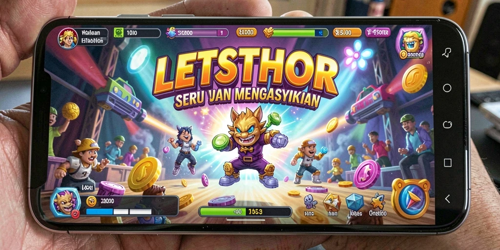 Screenshot gameplay LETSTHOR yang menunjukkan aksi seru dalam game Arcade.