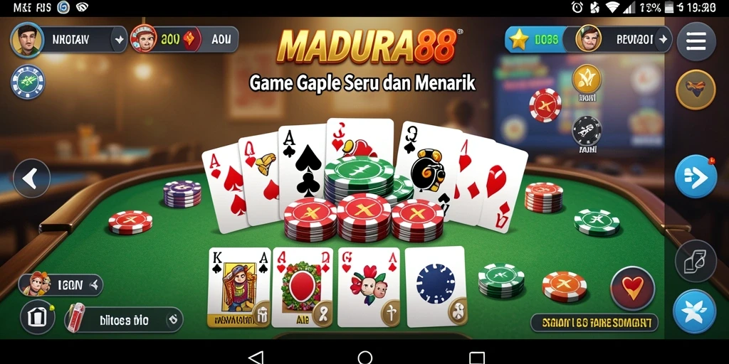 Tampilan seru dan menarik dari gameplay Gaple MADURA88.