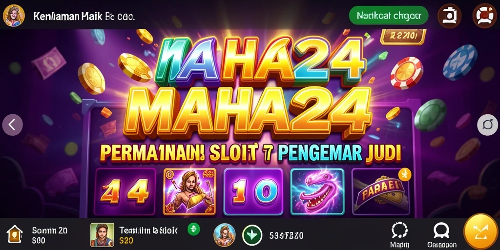 Tampilan gameplay menarik di aplikasi MAHA24 untuk permainan Slot.