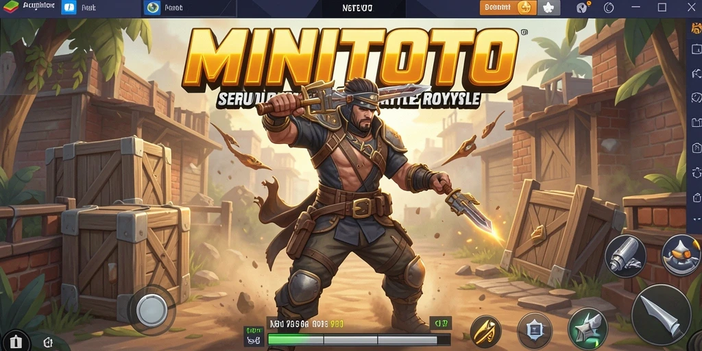 Gameplay seru dalam MINITOTO dengan pertarungan Battle Royale yang intens.