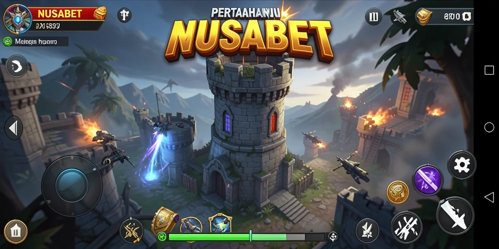 Screenshot menampilkan aksi pertahanan yang intens di NUSABET.
