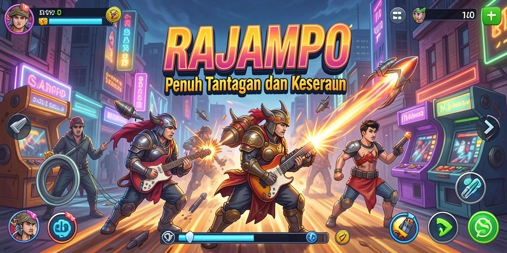 Tampilan menarik dari gameplay RAJAMPO yang menantang.