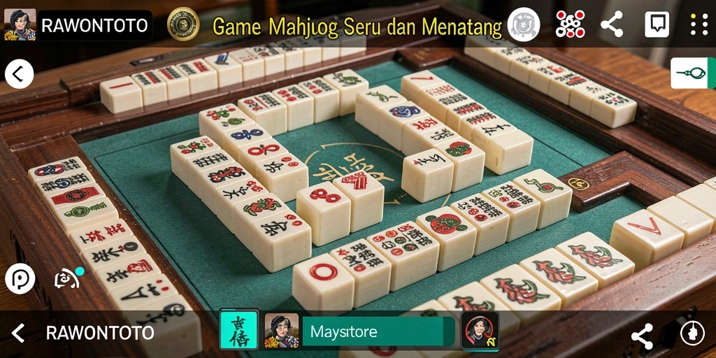 Gambaran gameplay seru dalam RAWONTOTO, permainan Mahjong yang menantang.