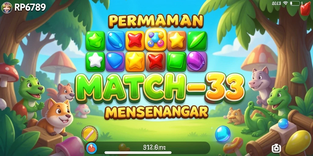 Screenshot utama menunjukkan gameplay seru dalam RP6789, permainan Match-3 yang menawan.