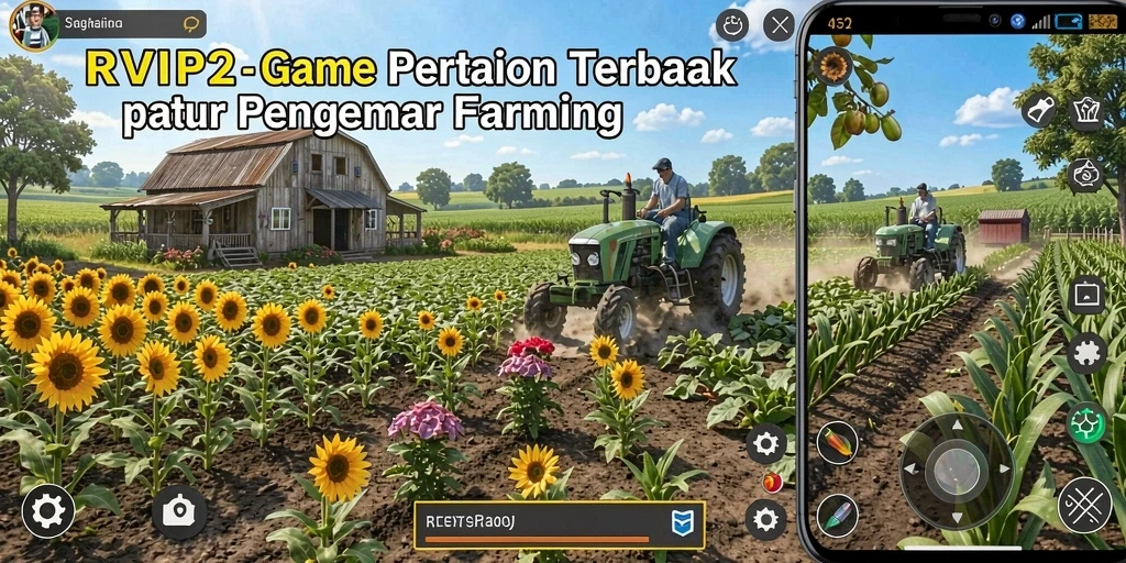 Gameplay seru bertani di RVIP2 dengan grafik menawan.