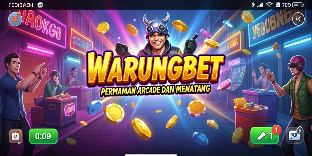 Tampilan layar gameplay seru WARUNGBET yang menampilkan tantangan arcade.